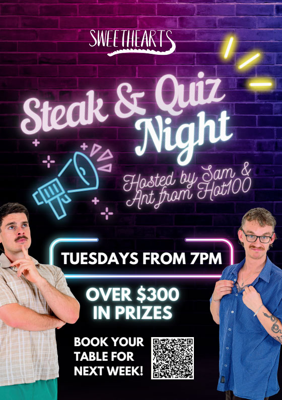 Sweethearts steak quiz menu